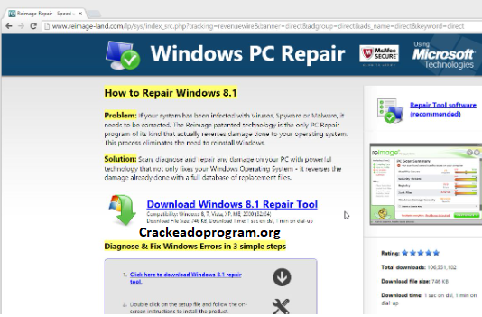 Reimage PC Repair 2024 Crackeado Download Gratuito [Mais Recente]